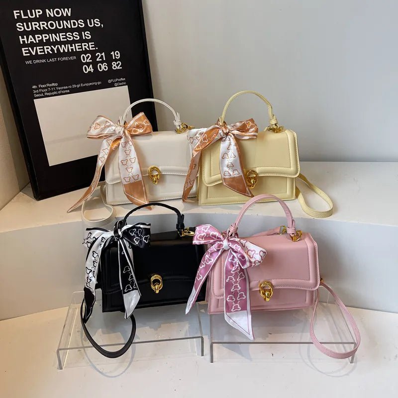 Small Square Bag Women's Shoulder Handbag Trendy Scarf Handbag Clutch - Christy's Beauty & Tingz LLC