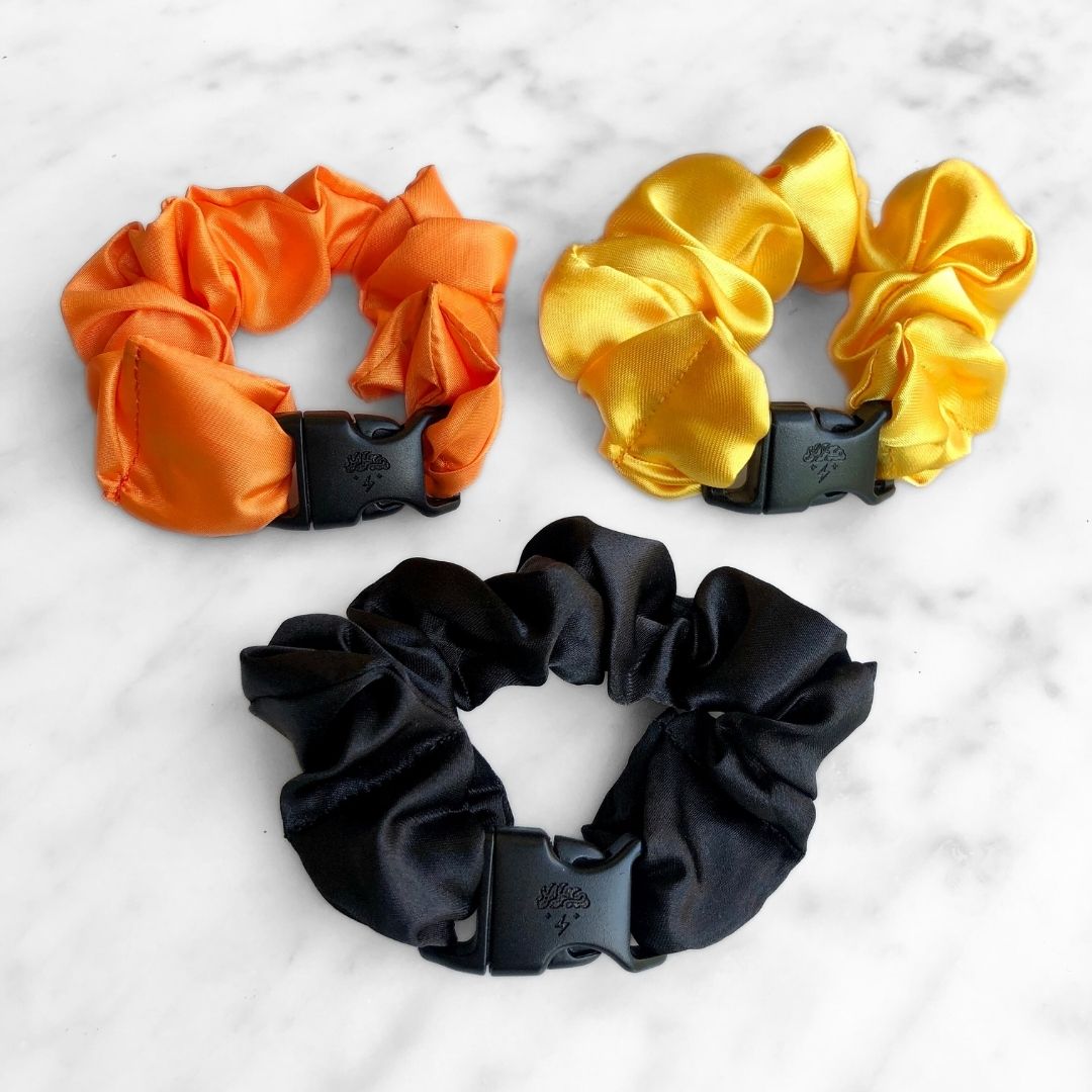 Trick or Treat Halloween Bundle - 3-Pack Fall Buckle Scrunchies - No Snagging, No Tangles - Christy's Beauty & Tingz LLC