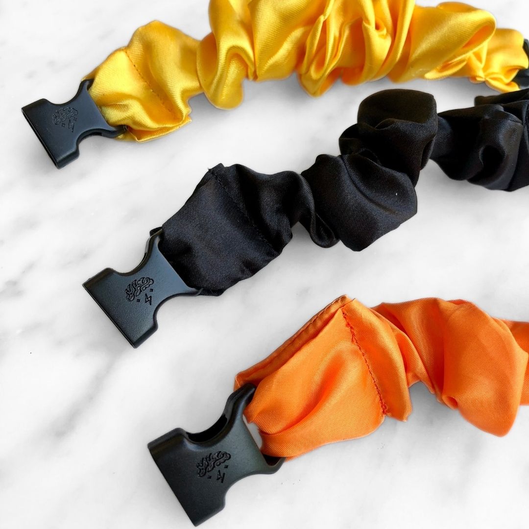 Trick or Treat Halloween Bundle - 3-Pack Fall Buckle Scrunchies - No Snagging, No Tangles - Christy's Beauty & Tingz LLC