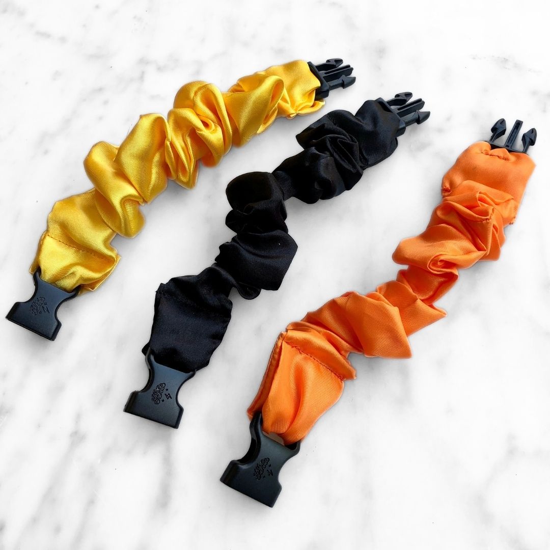 Trick or Treat Halloween Bundle - 3-Pack Fall Buckle Scrunchies - No Snagging, No Tangles - Christy's Beauty & Tingz LLC