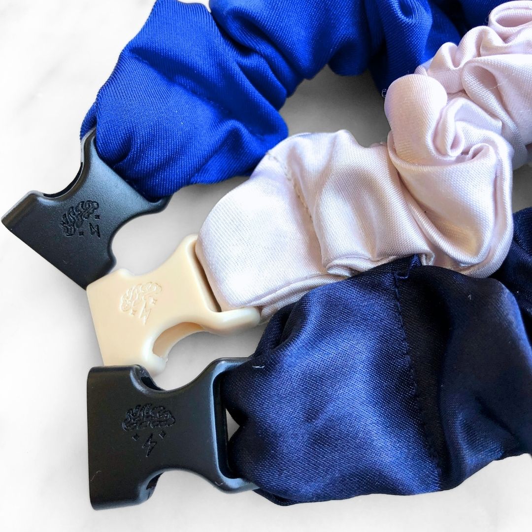 Winter Wonderland Bundle - 3-Pack Hanukkah Holiday Buckle Scrunchies - No Snagging, No Tangles - Christy's Beauty & Tingz LLC