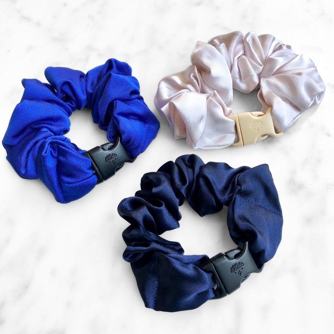 Winter Wonderland Bundle - 3-Pack Hanukkah Holiday Buckle Scrunchies - No Snagging, No Tangles - Christy's Beauty & Tingz LLC