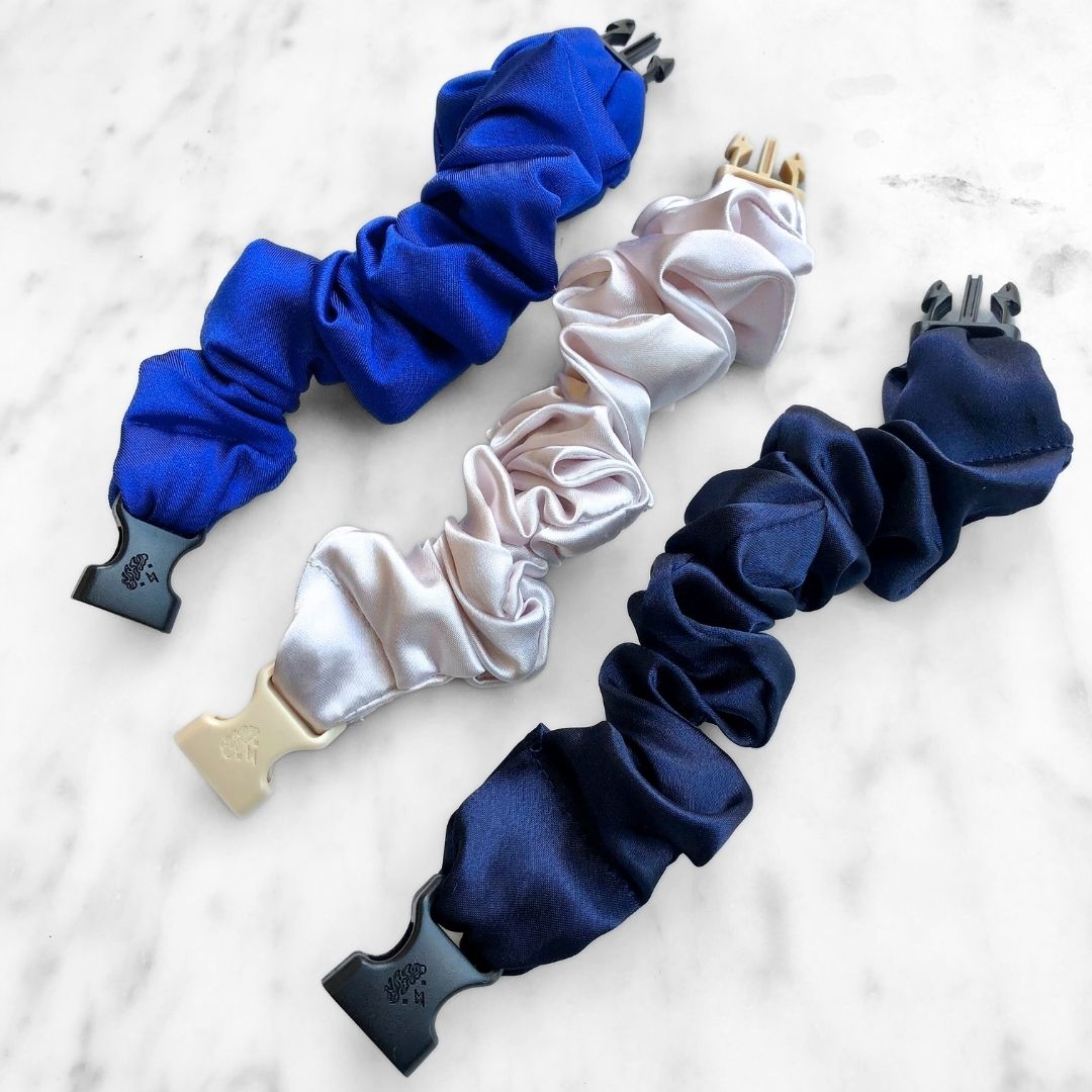 Winter Wonderland Bundle - 3-Pack Hanukkah Holiday Buckle Scrunchies - No Snagging, No Tangles - Christy's Beauty & Tingz LLC