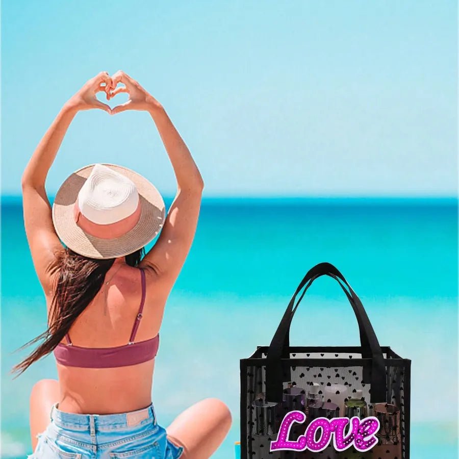 Women’s Polyester Handbag Featuring Letter Pattern, Suitable for All Seasons - Christy's Beauty & Tingz LLC