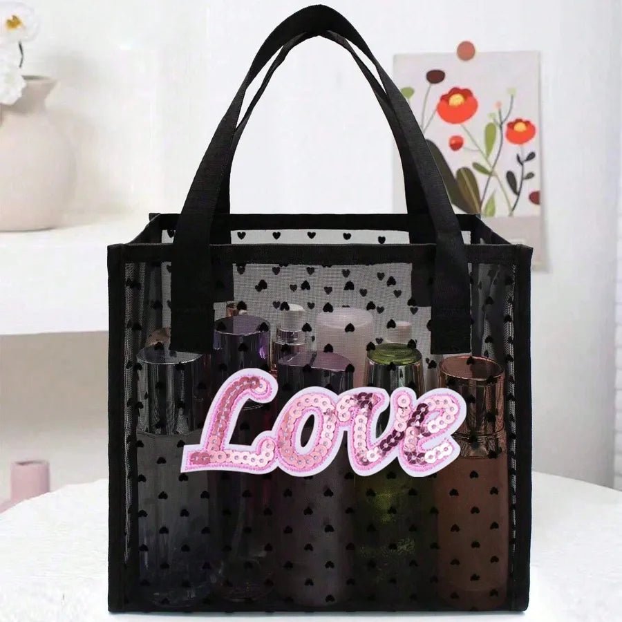 Women’s Polyester Handbag Featuring Letter Pattern, Suitable for All Seasons - Christy's Beauty & Tingz LLC