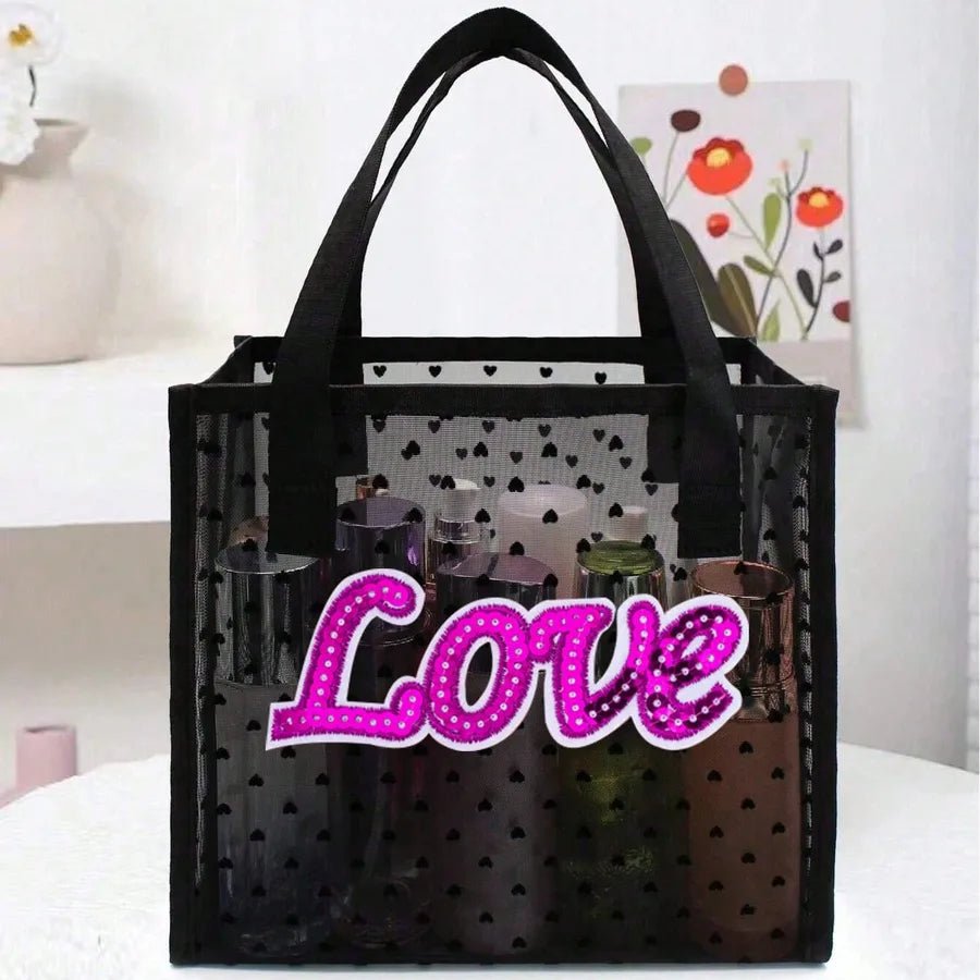 Women’s Polyester Handbag Featuring Letter Pattern, Suitable for All Seasons - Christy's Beauty & Tingz LLC