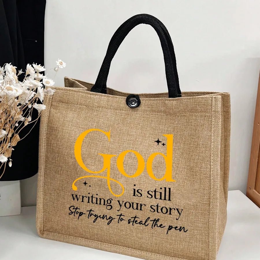 Women’s Polyester Handbag Featuring Letter Pattern, Suitable for All Seasons - Christy's Beauty & Tingz LLC