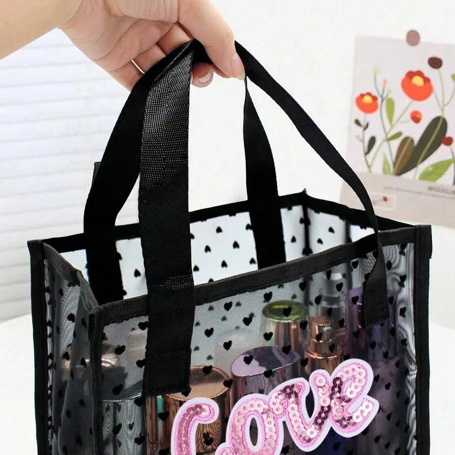 Women’s Polyester Handbag Featuring Letter Pattern, Suitable for All Seasons - Christy's Beauty & Tingz LLC