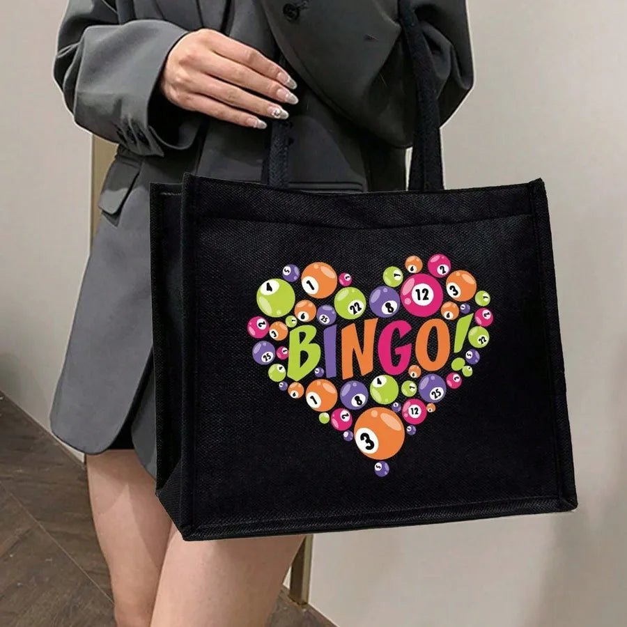 Women’s Polyester Handbag Featuring Letter Pattern, Suitable for All Seasons - Christy's Beauty & Tingz LLC
