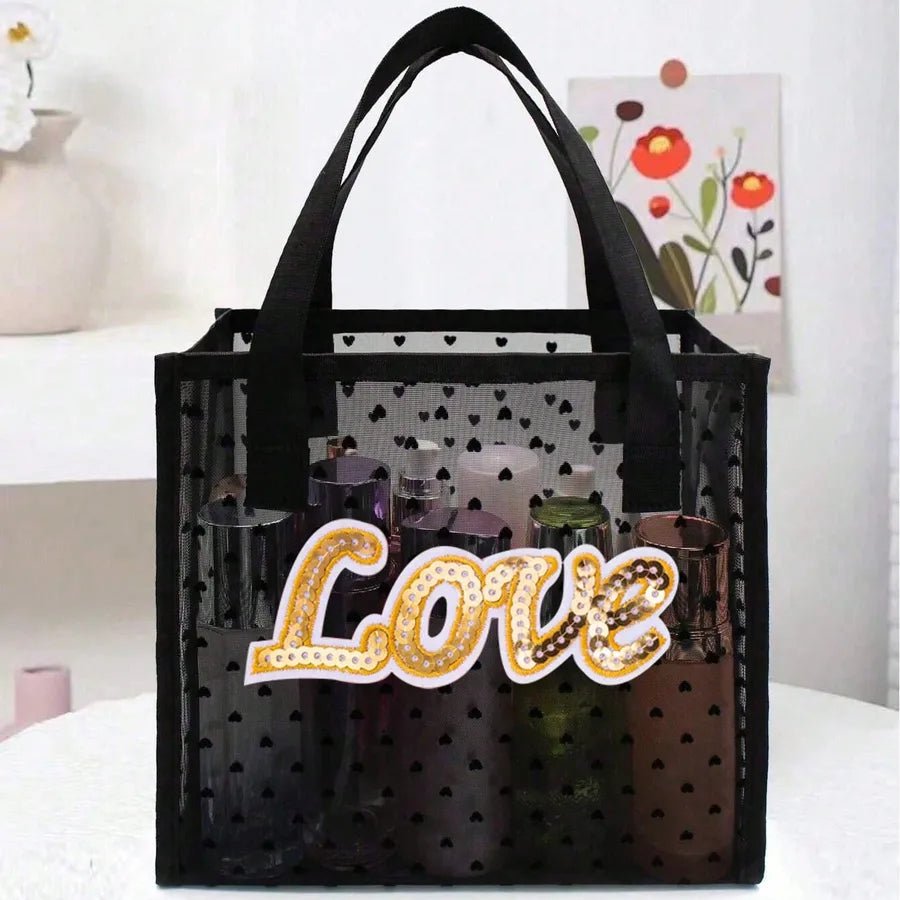 Women’s Polyester Handbag Featuring Letter Pattern, Suitable for All Seasons - Christy's Beauty & Tingz LLC