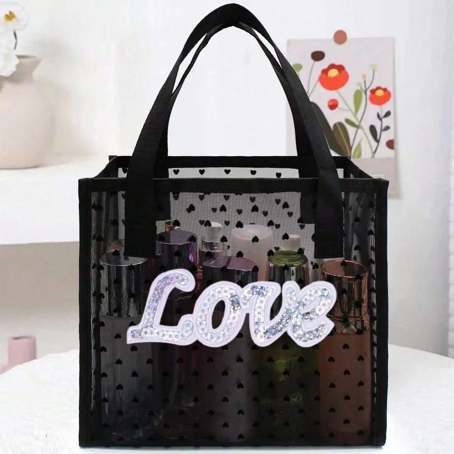 Women’s Polyester Handbag Featuring Letter Pattern, Suitable for All Seasons - Christy's Beauty & Tingz LLC