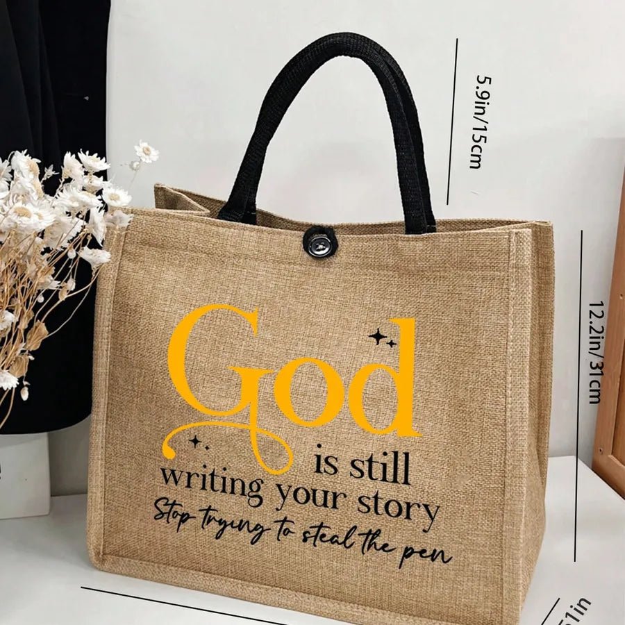 Women’s Polyester Handbag Featuring Letter Pattern, Suitable for All Seasons - Christy's Beauty & Tingz LLC