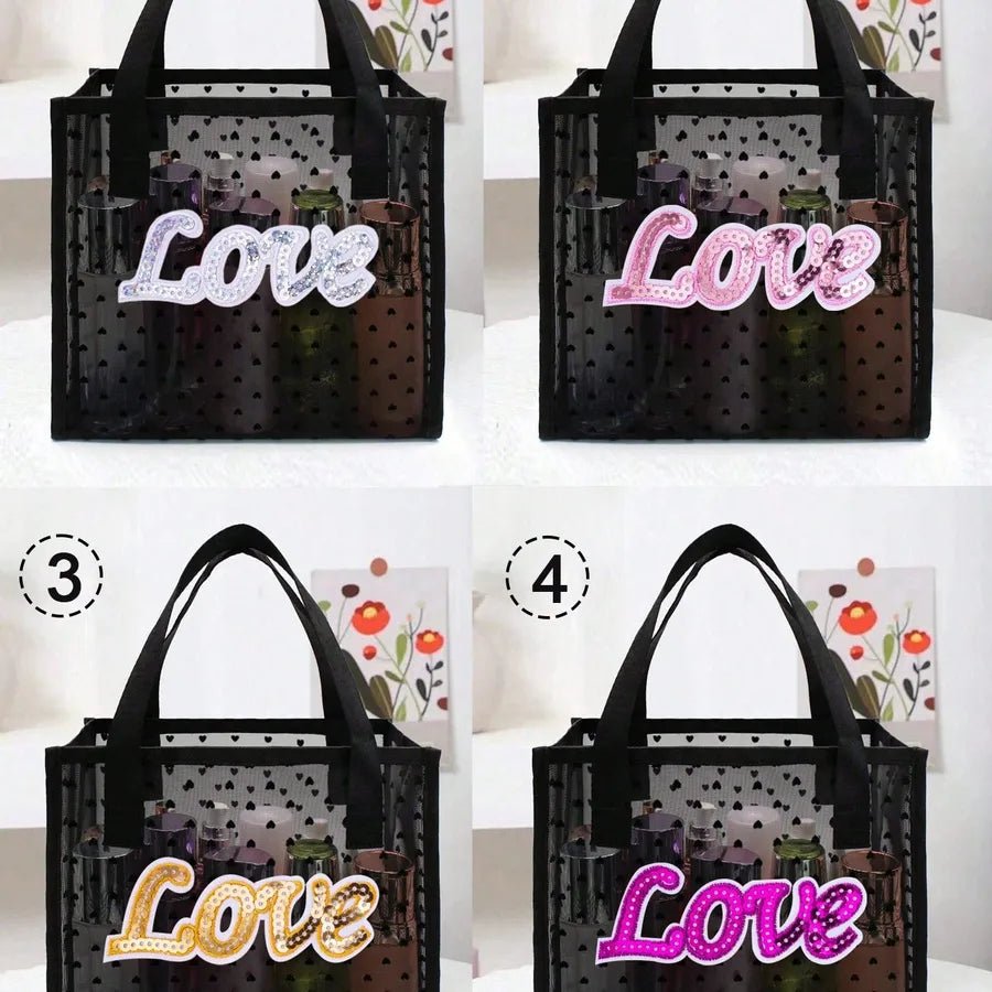 Women’s Polyester Handbag Featuring Letter Pattern, Suitable for All Seasons - Christy's Beauty & Tingz LLC