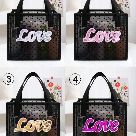Women’s Polyester Handbag Featuring Letter Pattern, Suitable for All Seasons - Christy's Beauty & Tingz LLC