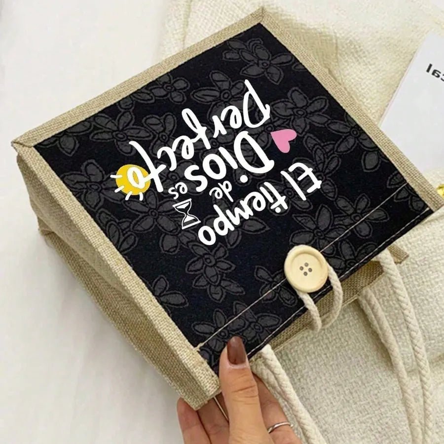 Women’s Polyester Handbag Featuring Letter Pattern, Suitable for All Seasons and MAMA Festival - Christy's Beauty & Tingz LLC