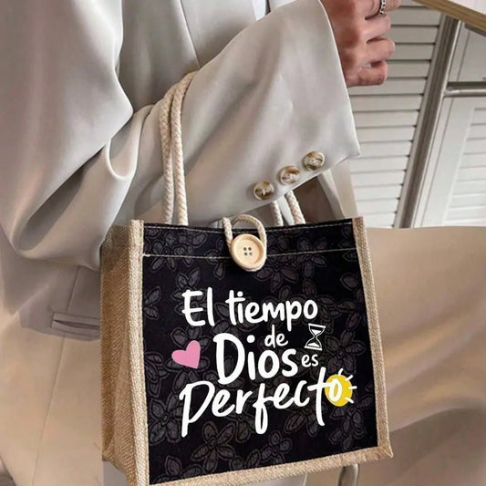 Women’s Polyester Handbag Featuring Letter Pattern, Suitable for All Seasons and MAMA Festival - Christy's Beauty & Tingz LLC