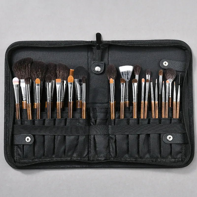 Wool Makeup Brush Set with Wooden Handle — Soft Professional Brushes for Smooth Blending - Christy's Beauty & Tingz LLC