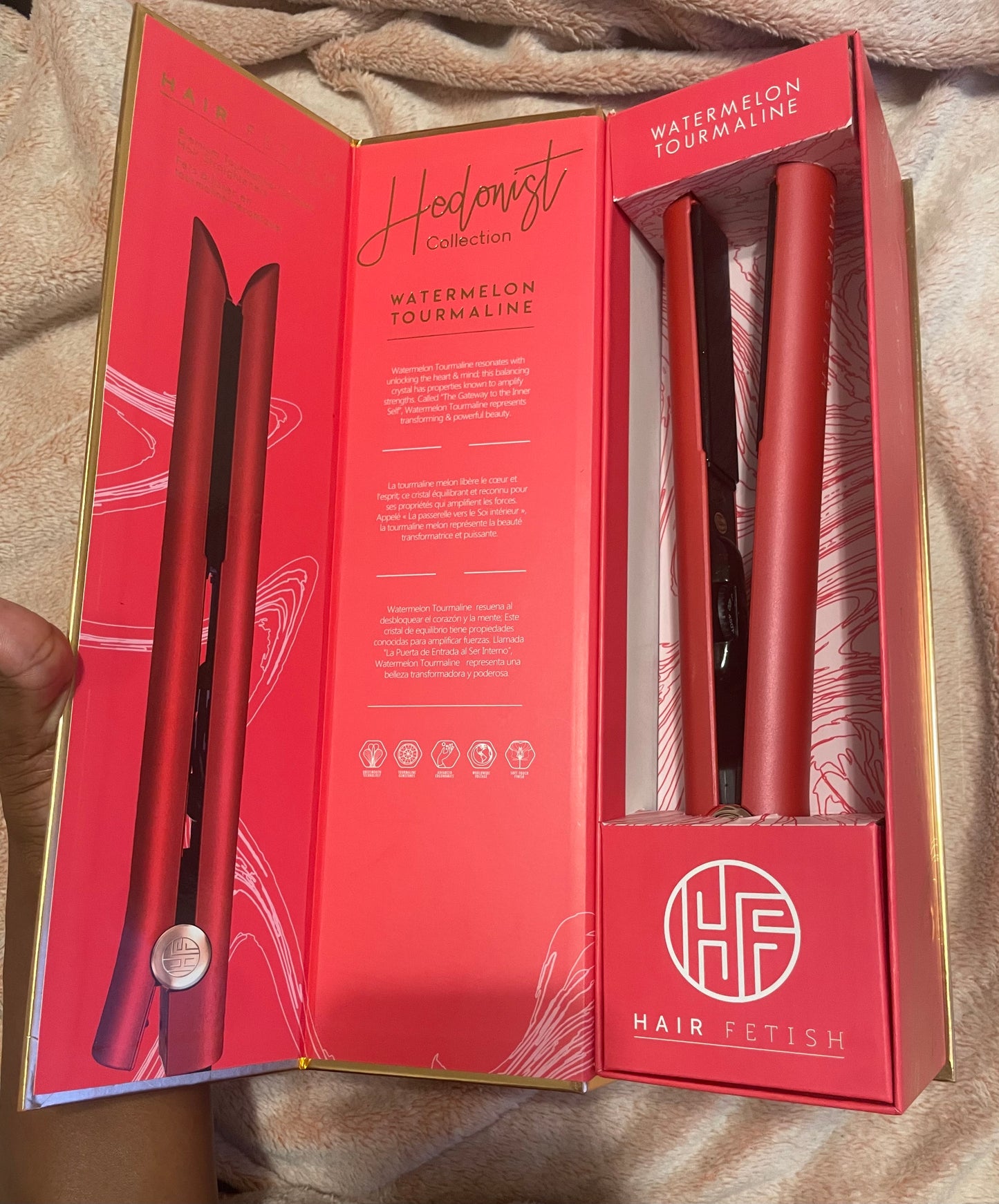 Hedonist Flat Iron w/Japanese Gem Tourmaline Plates