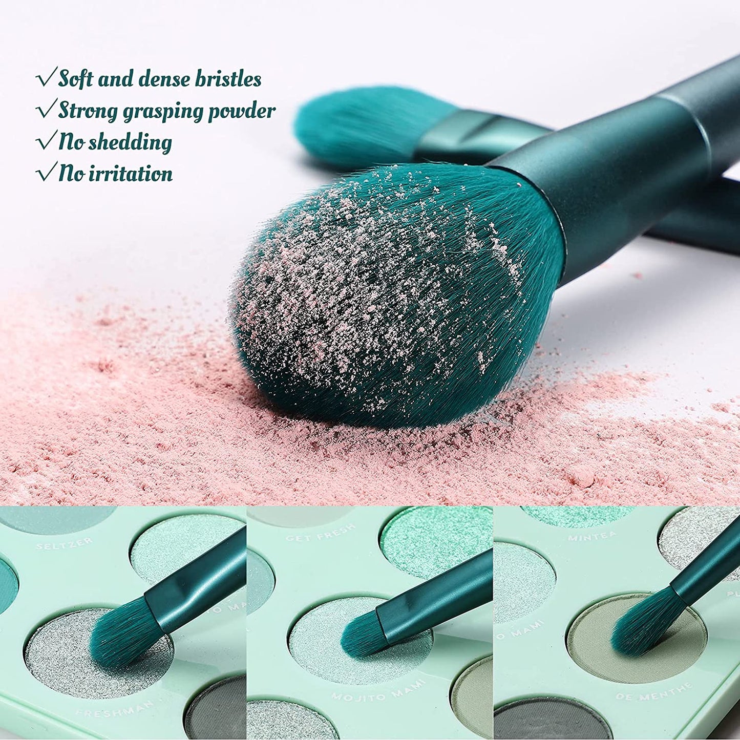 JADE SERIES-8PCS MAKEUP BRUSH KIT