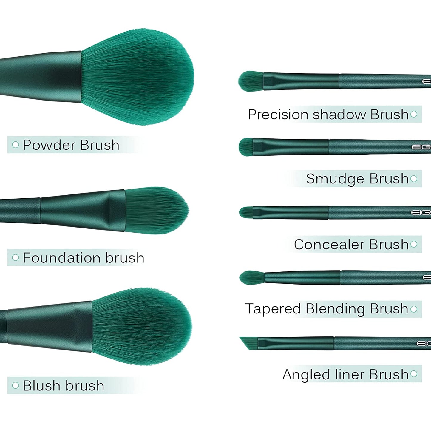 JADE SERIES-8PCS MAKEUP BRUSH KIT